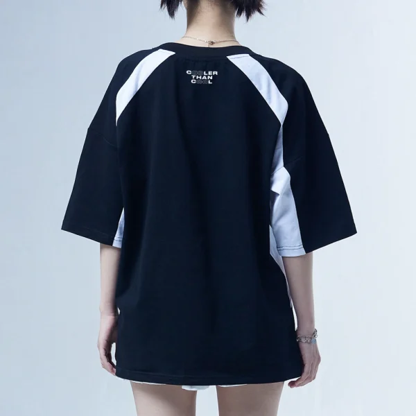 Spliced Oversized T-Shirt - Let's Say Freeze